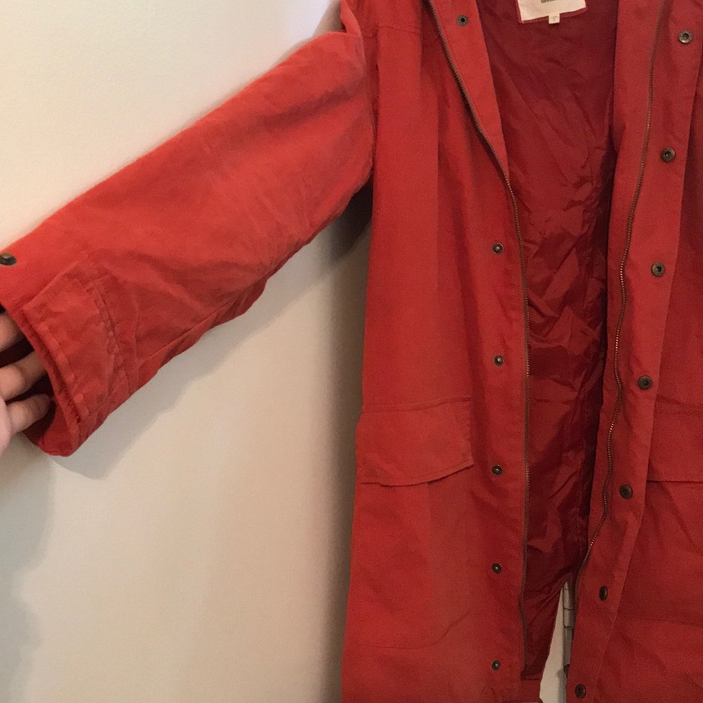 Rustic orange jacket with hood - Picture 3 of 7